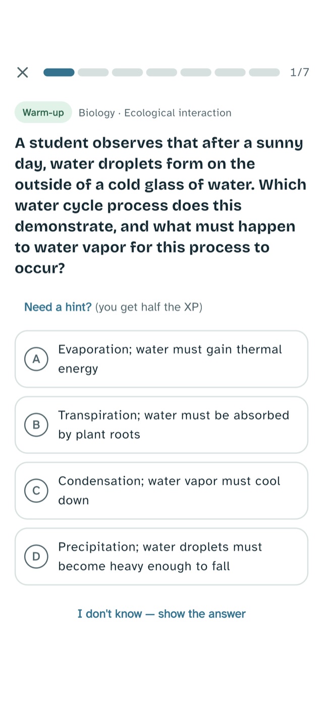 A warm-up question